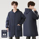 Winter velvet waterproof smock outer wear work clothes durable dustproof men and women long-sleeved oil-proof kitchen smock 801 velvet black 4XL recommended 140 180Jin Jin equals 0.5 kg