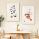 Drawings of Dafen Restaurant Decorative Paintings of Dafen Xingfu Ankang Dining Table Two-pair of Internet celebrity kitchen dining hanging paintings K12124 70*90*2+ HD oil canvas PVC rounded corner edge [gold border]