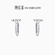 Chao Acer Zhijian PT950 platinum platinum earrings for women platinum earrings letter T gift priced at 200 yuan one pair 1.75g