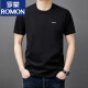 罗蒙（ROMON）男士短袖t恤夏季新款潮流棉简约圆领上衣休闲凉感体恤衫男T YS9929藏青【带标】 均码 105【90-110斤】