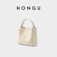 
Honggu Bag Women's Bag 2025 New Cowhide One-Shoulder Tote Bag Commuter Large Capacity Bucket Bag Women's Bag Blanch