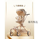 Maruya T6 second-generation baby stroller, autumn and winter windproof baby stroller, lightweight foldable baby stroller that can sit and lie down, Platinum Series, Maruya T6-Champagne Gold PLUS
