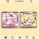 Lanxuanwu Robin brach mit Eisenstern Eisen Sonntag peripherer Mirror Süßes Schüler Make-up-Geschenk Schlafsaal Doppelseitiger Mini Mirror Serie-L14381 Square Mirror