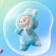 祖国版-拉布布LaBuBu马卡龙坐坐派对搪胶脸盲盒前方高能仿制3.0代 新款3.0前方高能系列 平静【Serenity】