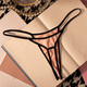 Pure cotton sexy thong women's thin strap with one rope pure desire temptation plus size low waist sports fitness seamless underwear pink M95-110Jin Jin is equal to 0.5 kg