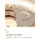 水晶风扇灯2025年新款客厅灯主卧室灯吸顶带电扇摇头餐厅吊扇 12033金色吸顶款【50CM】无极+摇