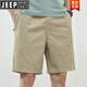 Jeep Spirit Shorts Herren Sommer dünne reine Baumwollmitte großer Größe losen lässigen dunkelblauen Trend 5 Minuten extra Fünf-Punkte-Hosen 9215 Bohnengrün M [90-115jin [Jin gleich 0,5 kg]]