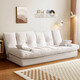 Warner new cream style technology velvet sofa bed foldable dual-purpose fabric sofa 2025 new small apartment