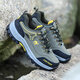 Kamel (Kamel) Herrenschuhe für Frühling Neues echtes Leder atmungsaktives Sport lässig Schuhe wasserdichte Wanderschuhe im Freien Wanderschuhe LT_14088 Schwarz 38