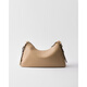 PRADA Women's Sand Calf Leather Zippered Large Shoulder Bag 1BC228_2CYS_F02YP_V_LVM 23x39x12cm