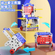 Screw screw assembly tool box for children's toys for boys 3 to 6 years old electric drills to disassemble and repair Deluxe version of three-deforming tool table_trolley box_roller slip