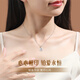 CHINA GOLD Heart to Heart PT950 Platinum Necklace for Women Platinum Pendant Anniversary Birthday Gift for Girlfriend and Wife Heart to Heart Pendant Free Silver Chain Souvenir