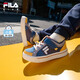 斐乐（FILA）童鞋儿童休闲鞋2025年夏季新款板鞋男女小童低帮帆布鞋潮 冠蓝色/海岸蓝-CW 24