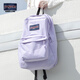 JANSPORT【香菇来了】jansport经典双肩学生多巴胺暮山紫男女时尚出街书包 4QUT7N8-蜜蜡粉-水壶侧袋