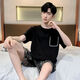 北极绒（Bejirog）夏季男士睡衣棉质加肥加大码男夏家居服短袖夏天青年韩版薄款半袖 9922【H系列男短袖短裤套装】 L  【推荐100-125斤】