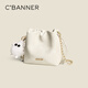 Qianbaidu CBANNER-Tasche Frauenbeutel Eimerbeutel Leichte Luxusumbetasche Crossbody Chain Umhängetasche Geburtstagsgeschenk High-End-Gefühl für Freundin Frau
