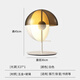 Ouoety Modern Light Luxury Schreibtisch Lampe Nordic einfaches Designer Schlafzimmer Bettlampe Glase Kreativ High-End-Wohnzimmer Dekoration Lampe Hellgrau M1098 Hellgrau Style Button Switch