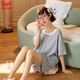 
Cat man pajamas for women in summer cotton ammonia short-sleeved suit cute cartoon bear comfortable breathable sweet can be worn outside home clothes