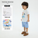 Teenie Weenie Kids 25-year-old baby boy printed short-sleeved round neck T-shirt base layer gray 90 cm