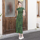 
Sichuan She New Chinese Cheongsam 2025 Summer New Women's Retro Short Sleeve Stand Collar Mid-Long Dress