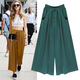 Tuqian (TUQIAN) plus fat plus large size wide-leg pants for women fat mm wide-leg pants for women Xiate plus large size fat mm wide-leg pants for women in summer nine-point plus fat 9207 ginger cropped pants M suggests 85-100Jin [Jin equals 0.5 kg] average size