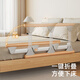 Andefu solid wood elderly folding bed rails, guardrails, risers, helpers to get out of bed, household children's bedside handrails, solid wood bed rails, handrails - third gear, 0.59m, single-sided, SF door-to-door delivery