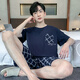Calculat&Keen（CALCULAT&KEEN） CK睡衣男夏季纯 棉薄款短袖短裤可外穿休闲男士加大码凉感家居服 9928# L [建议100-120斤]