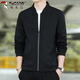 
Woodpecker (TUCANO) Jacket Men's Jacket Men's Spring and Autumn Business Casual Executive Men's Baseball Collar Top Black XL