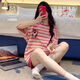 盛束蜡笔小新睡衣女夏季薄款短袖带胸垫套装2025新款学生家居服可外穿 B1517【自带胸垫】 M 【75斤-95斤】