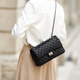 
CITICITY Bag Women's Bag High-end Luxury Chain Small Square Bag 2025 New Fashion Diamond Crossbody Bag Handbag Gray Blue (Exquisite Gift Box) 25*6.5*14cm