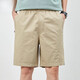 恒源祥2025男士夏季新款商务休闲短裤宽松直筒时尚薄款中裤五分裤父亲节 9224卡其色 L 建议110-130斤