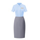 Huanpei Blue Blue Professional Suit Shirt Suit Jupe Business Entretiens Formelles Propriété STENANTESSE Réception de travail Summer Blue Blue Short à manches (17087) S