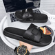 
Woodpecker New Men's Slippers Sticky Slippers Men's Slippers Summer Wholesale Home Shoes Thick Sole Fashion Outdoor Sandals Men 9756 Black 40-41