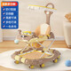 Enfant et enfant Baby Walker Multi-fonction anti-tournois et anti-o-o-o-salle Walker avec un modèle phare de fabricant de musique - kaki [pad de pied + boîte de musique + grand