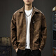Romon 2025 Autumn Maillard Retro Leather Jacket Men's Spring and Autumn New American Casual Handsome Pilot Leather Jacket Brown L Suitable Weight 130-145Jin Jin is equal to 0.5 kg