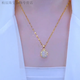 GRAYCEWODY old phoenix gold tulip necklace 2025 new trendy color does not fade Internet celebrity high value tulip necklace same style