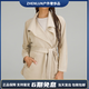 Lululemon Softsstream Series Couleur de couleur Solide Veste de revers décorative pour les femmes beige M L