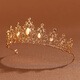
DL 1998 Fat Donglai Quality Bride Crown Tiara Baroque Retro Atmospheric Princess Queen Crown Birthday Hair Accessories Wedding Ginger Crown TS-0003-L