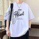 Opeodly2025 neuer Teenager kurzärärmig T-Shirt Herren trendige Sommer High School-Schüler gutaussehende Kinder Sommerkleidung Top JT693 Black M.