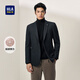 Heilan Home Suit Men's Fashion Velvet Stretch Slim Suit Jacket Men's Winter HWXAD4J160A Dark Gray Pattern G0 XL 175/96B Recommended 137~148Jin Jin equals 0.5 kg