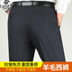 
Baisishield wool trousers for men without ironing for middle-aged and elderly spring and autumn loose high waist straight thick formal suit pants 9866 dark gray checkered 29 2 feet 2 waist circumference
