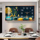 Yonghuan Calendario perpetuo 2025 Nuevo estilo Decoración de restaurantes Pintura de reloj Electrónico Reloj de pared sin golpear la sala de estar Pintura de reloj para el hogar Slight Sailing B3271 Longitud horizontal 60 cm * Altura vertical de 30 cm PVC Marco de oro redondeado + +