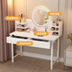 Olin European Style Dressing Table Modern Simple Bedroom Dressing Table Small Apartment Light Luxurious High-end Dressing Table with LED Light Dressing Mirror
