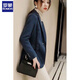 Luo Meng 2025 Spring and Autumn New Style Waist Fit Suit Jacket Design Niche Slim Casual Suit Women's Fashion Blue-1 234 Styles L Recommendation 85-100Jin Jin is equal to 0.5 kg