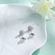 Lao Fengxiang platinum earrings, platinum earrings, earrings and earrings, love gifts for girlfriends and wives on Chinese Valentine's Day 2025, about 1.99g