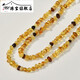 YIBIY natural amber beeswax gravel beads diy baby chain bracelet necklace ear jewelry loose beads spacer material 27#3*5mm small amber 1 approx. 68 pieces