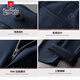 Pierre cardin high-end mulberry silk casual pants for men in spring, autumn and winter new high-waist loose straight middle-aged men's suit pants elastic 16861-blue [plus velvet] 29 [waist circumference 2 feet 2] Recommended 100-110