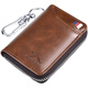 Luyide's new large capacity key bag for men's waist-mounted card bag two-in-one car key bag multi-function women's khaki gold