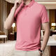 Ttpmer Summer Stretch Ice Silk Shirt Polo Camiseta de manga corta Tendencia de camiseta 12358 Negro + 12358 Dark Grey M Recomendado 80-105Jin [Jin equivale a 0.5 kg]