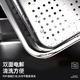 Luohua stainless steel drain basket enlarged rectangular basin sieve large wash basin punching filter basin oil leakage basin thickened basin sieve 32*22*7 large hole drain